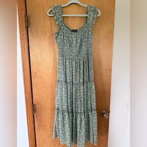 Trixxi Green Floral Maxi Dress